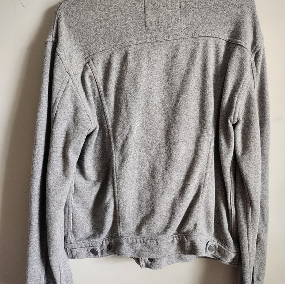 NWOT Levi's French Terry Trucker Jacket Snap Button Men's Size L - Picture 3 of 4